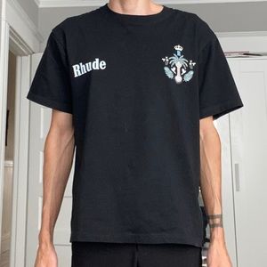 Rhude Black Graphic T-Shirt Mens Medium Tee